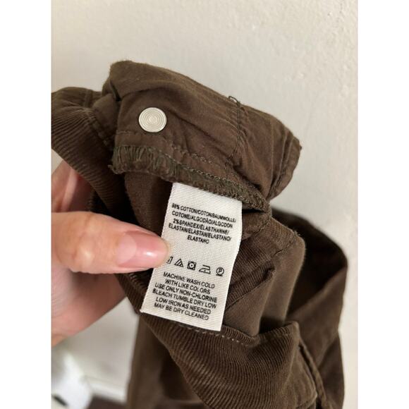 Free People Pants Woman’s 26 Skinny Reagan Raw Hem Brown Corduroy High Waisted - Picture 10 of 10